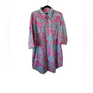 Pink and Blue Paisley Shirt pajamas